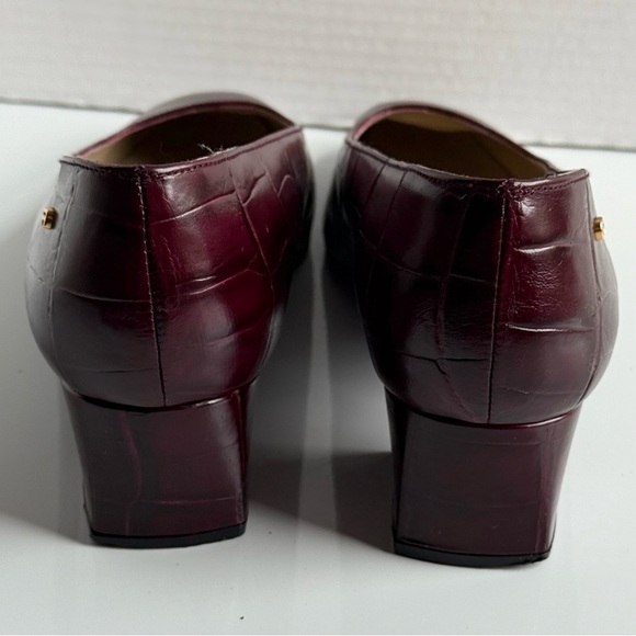 Etienne Aigner Burgundy Heels Classic Sophisticated Design Size 10W - Picture 3 of 10